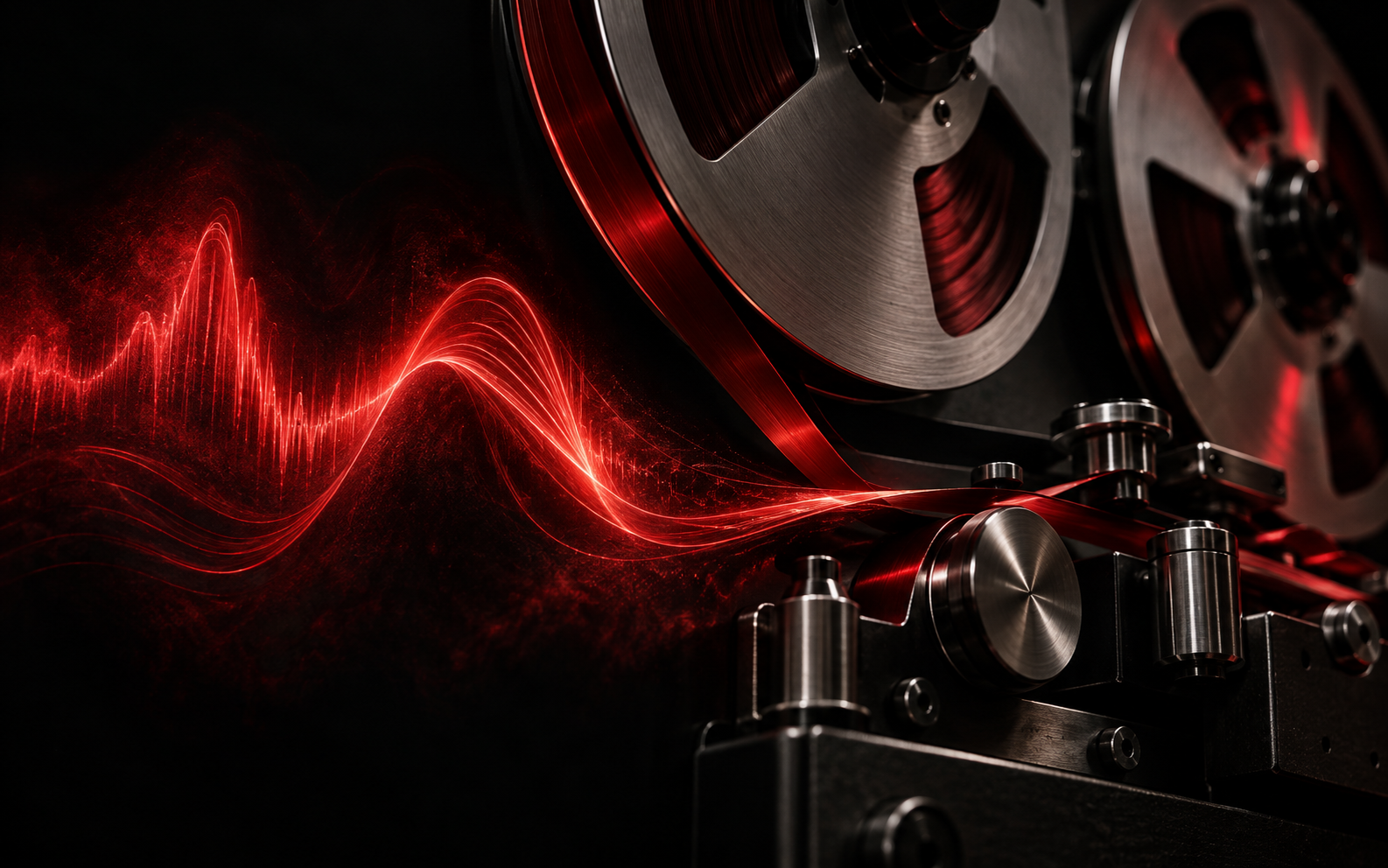 Bandes analogiques et onde sonore rouge